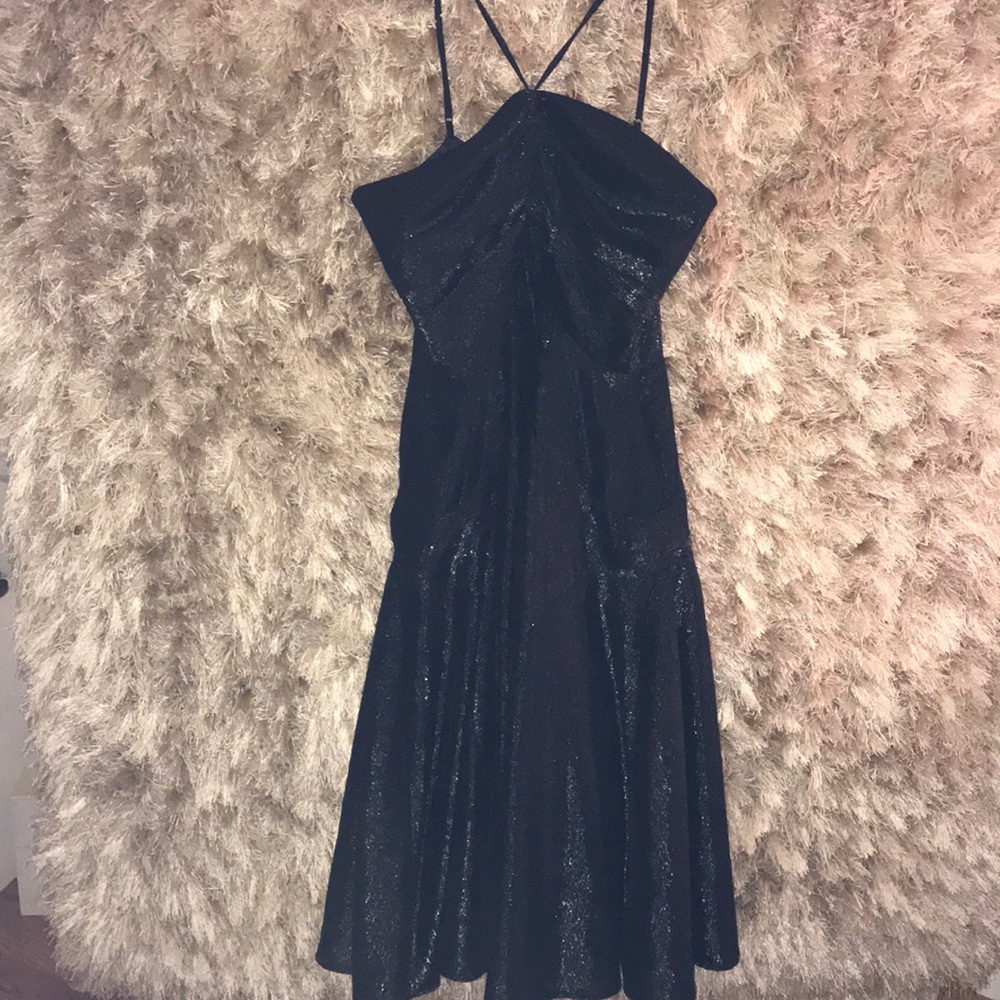 Formal T Strap Calvin Klein Sparkle Blk dress